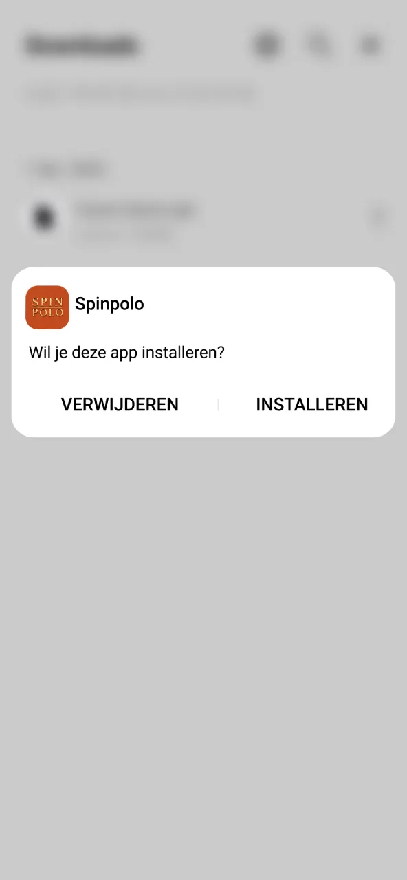 Open Downloads en rond de Spinpolo APK installatie direct af.