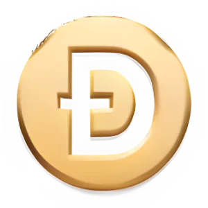 Dogecoin logo.