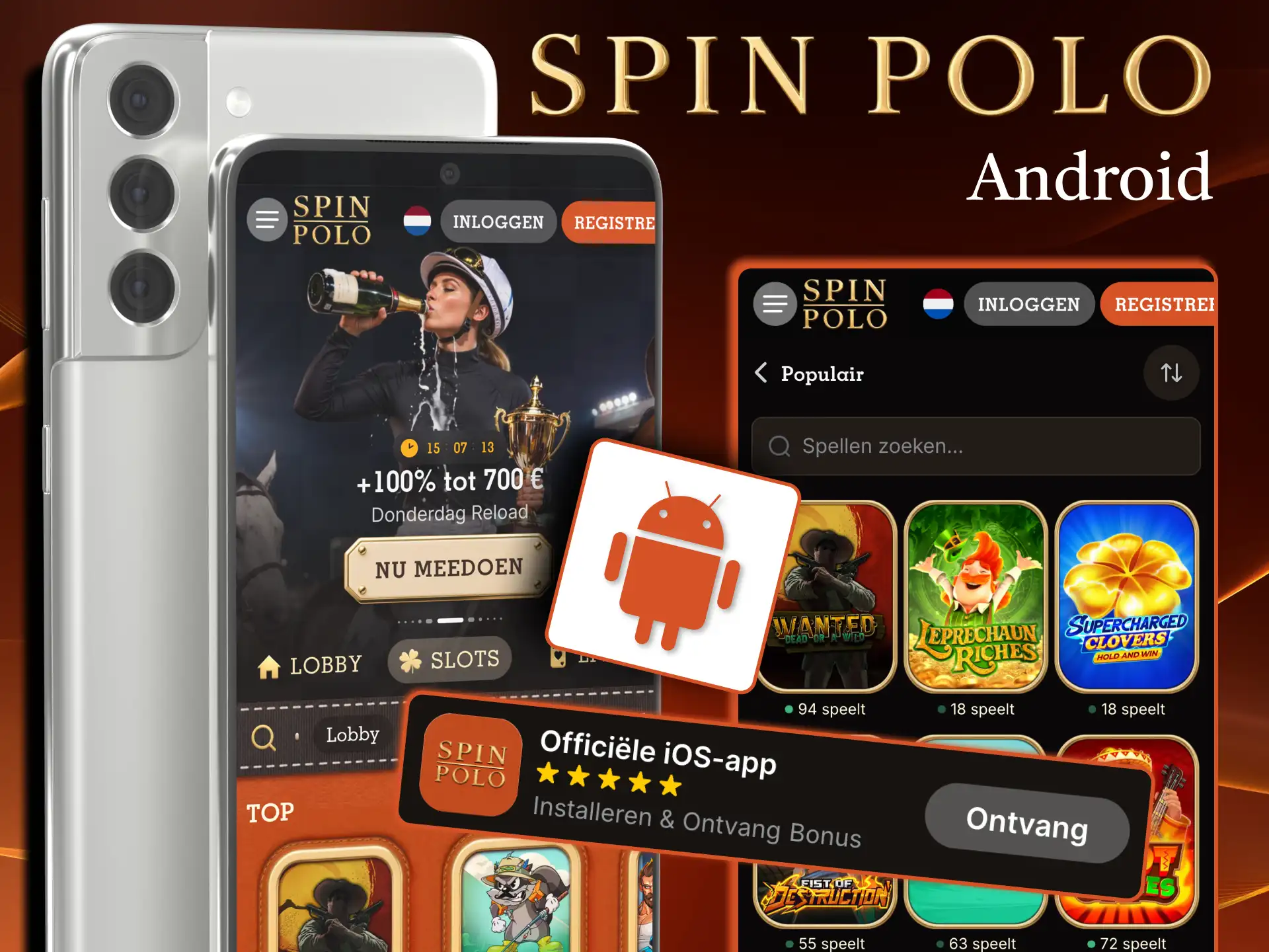 Mobiele Spinpolo toegang via APK na download, installatie en inloggen.