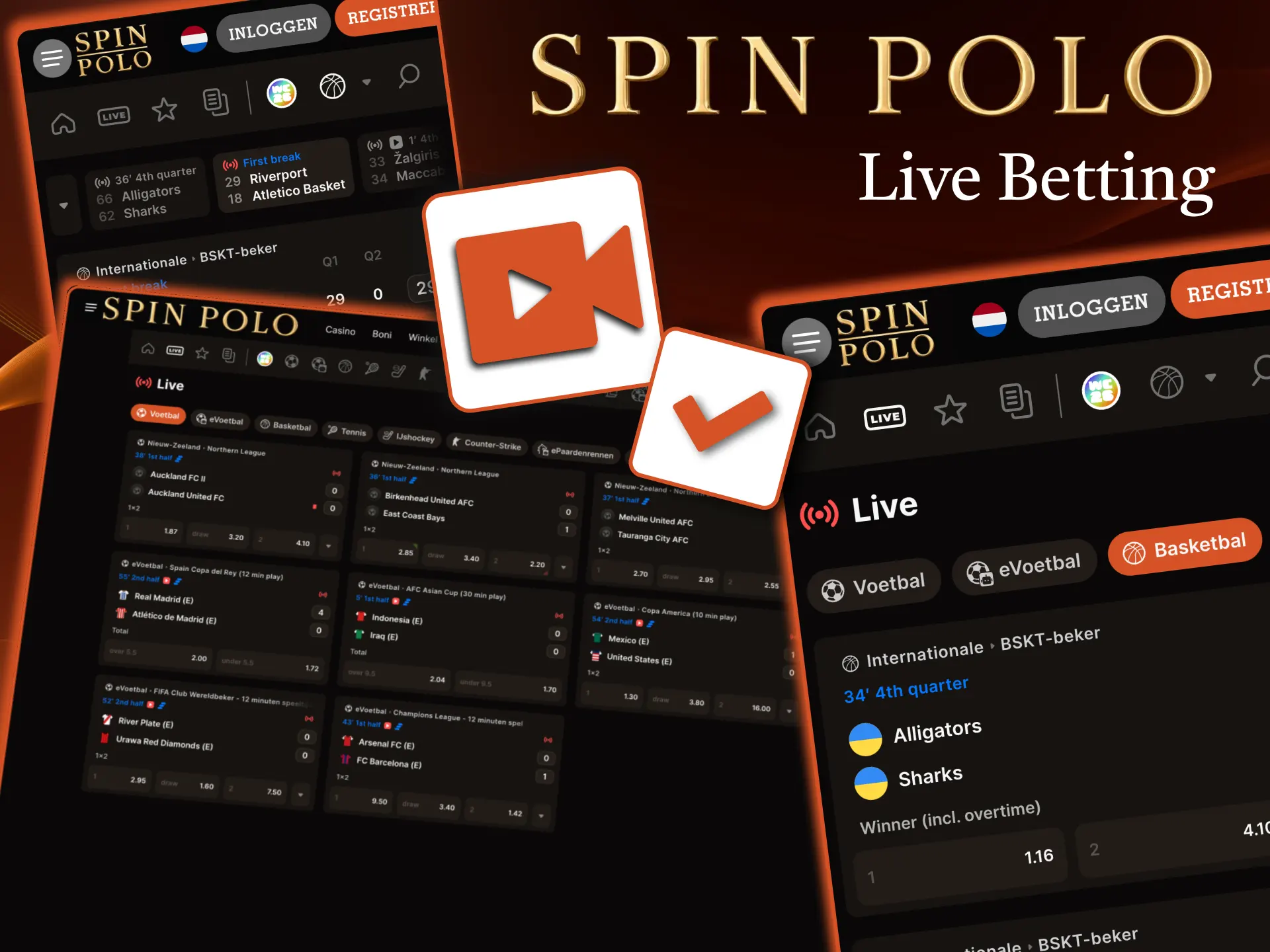 Live wedden op Spinpolo toont actuele odds en markten tijdens wedstrijden.