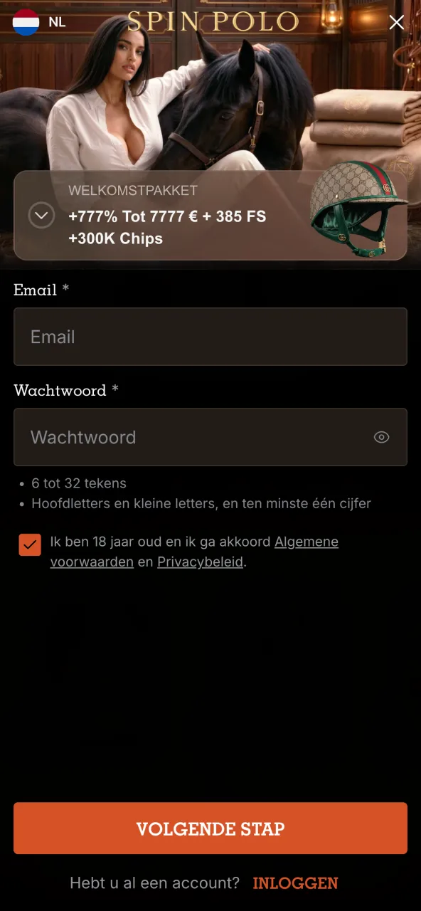 Email, telefoon en verificatie afronden voor je Spinpolo account.
