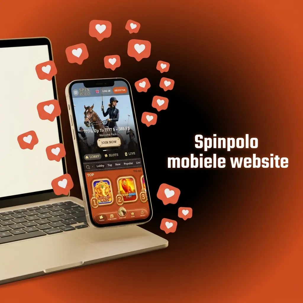 Spinpolo mobiele website op smartphone met casino, sportsbook, bonussen en betalingen zonder app